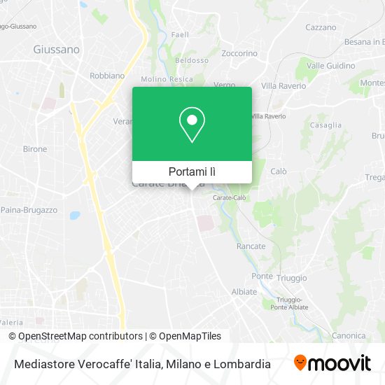 Mappa Mediastore Verocaffe' Italia