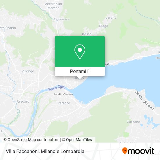 Mappa Villa Faccanoni