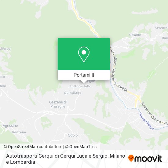 Mappa Autotrasporti Cerqui di Cerqui Luca e Sergio