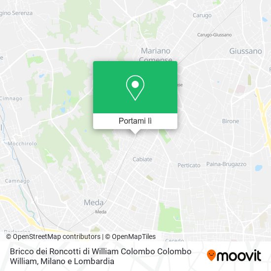 Mappa Bricco dei Roncotti di William Colombo Colombo William