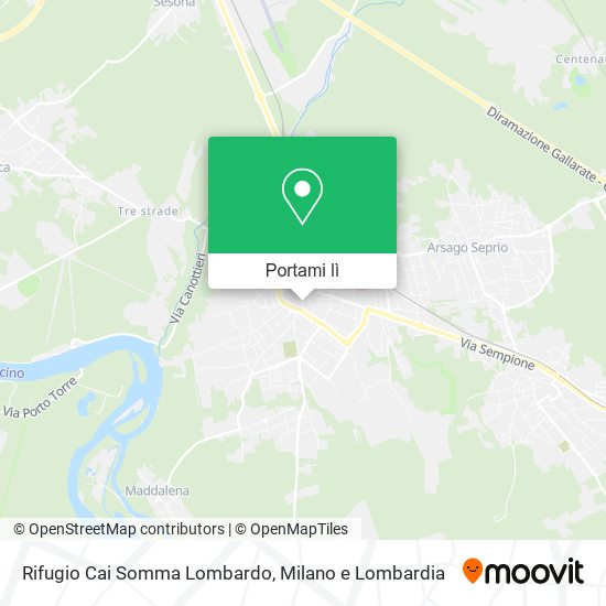 Mappa Rifugio Cai Somma Lombardo