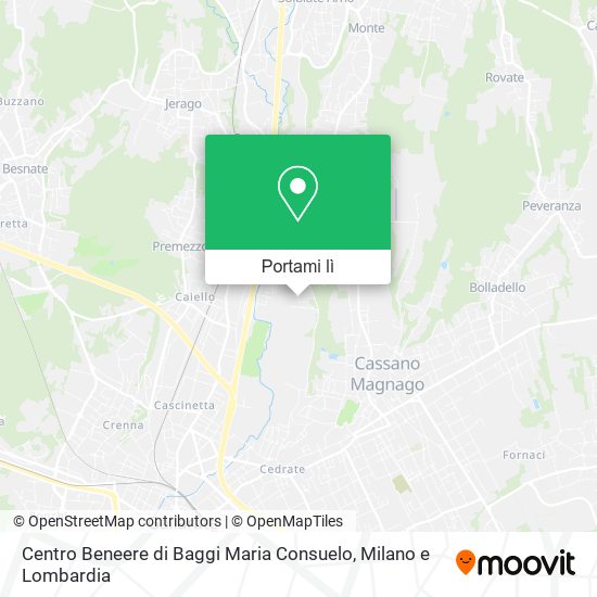 Mappa Centro Beneere di Baggi Maria Consuelo