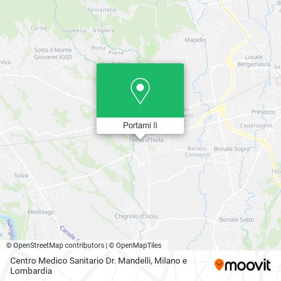 Mappa Centro Medico Sanitario Dr. Mandelli