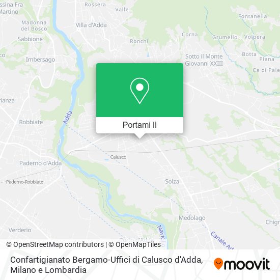 Mappa Confartigianato Bergamo-Uffici di Calusco d'Adda