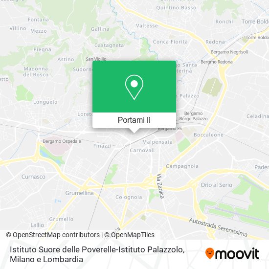 Mappa Istituto Suore delle Poverelle-Istituto Palazzolo