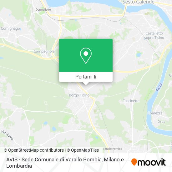 Mappa AVIS - Sede Comunale di Varallo Pombia