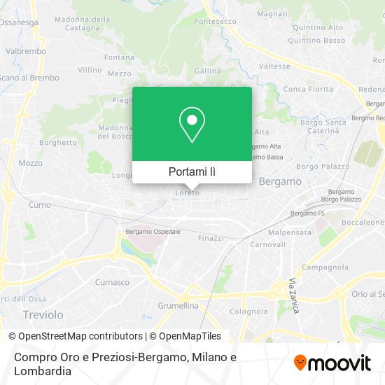 Mappa Compro Oro e Preziosi-Bergamo