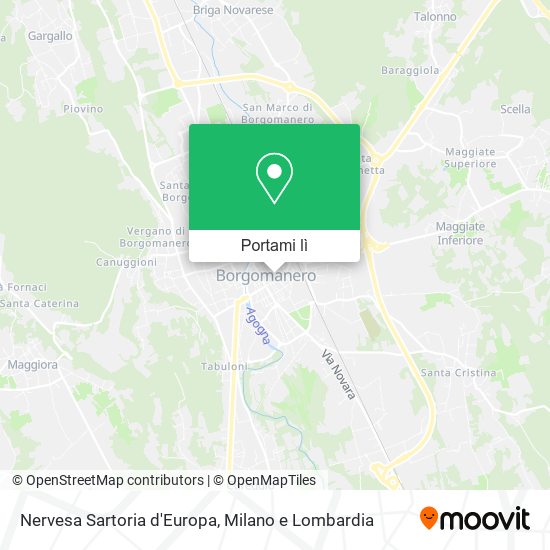 Mappa Nervesa Sartoria d'Europa