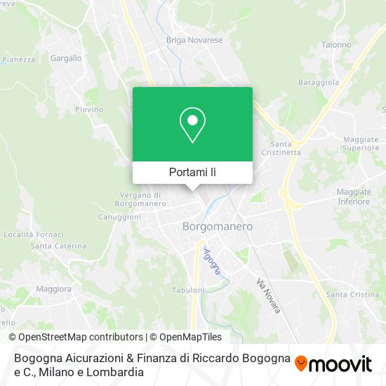 Mappa Bogogna Aicurazioni & Finanza di Riccardo Bogogna e C.