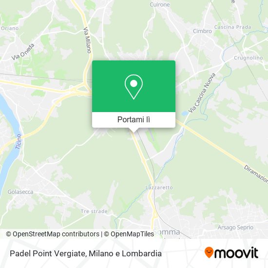 Mappa Padel Point Vergiate