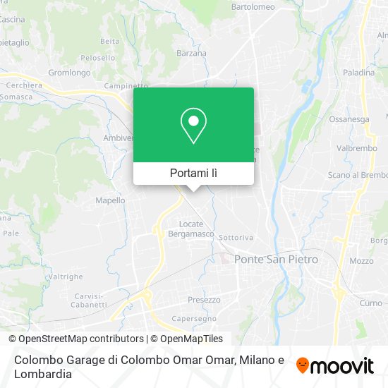 Mappa Colombo Garage di Colombo Omar Omar