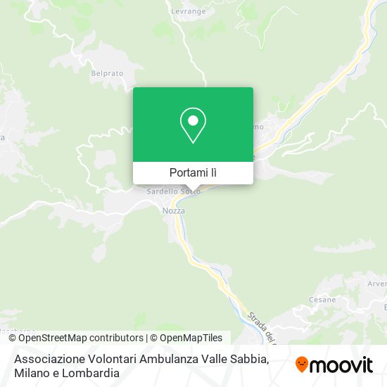 Mappa Associazione Volontari Ambulanza Valle Sabbia