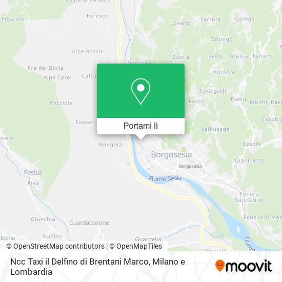 Mappa Ncc Taxi il Delfino di Brentani Marco