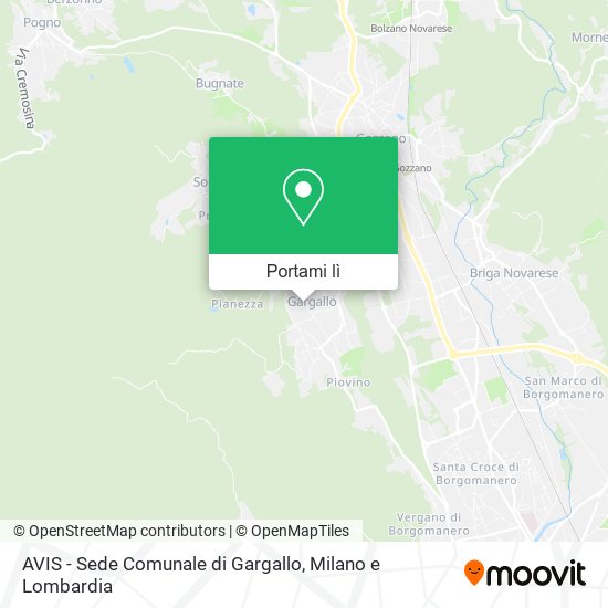 Mappa AVIS - Sede Comunale di Gargallo
