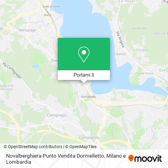 Mappa Novalberghiera-Punto Vendita Dormelletto