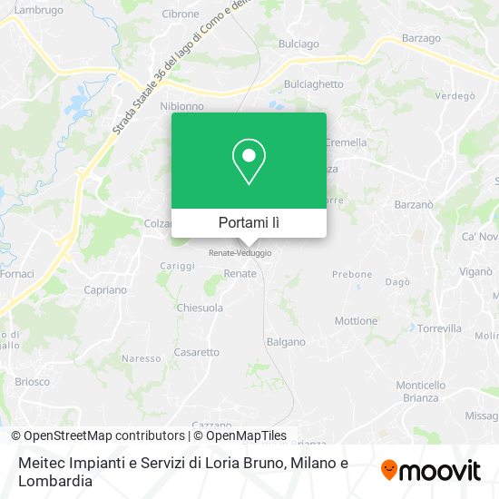 Mappa Meitec Impianti e Servizi di Loria Bruno