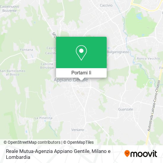 Mappa Reale Mutua-Agenzia Appiano Gentile