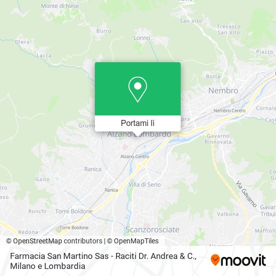 Mappa Farmacia San Martino Sas - Raciti Dr. Andrea & C.