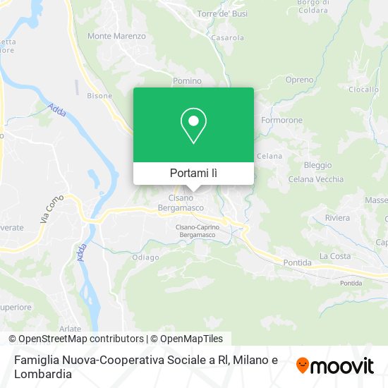 Mappa Famiglia Nuova-Cooperativa Sociale a Rl