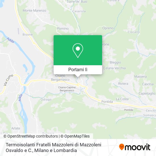 Mappa Termoisolanti Fratelli Mazzoleni di Mazzoleni Osvaldo e C.