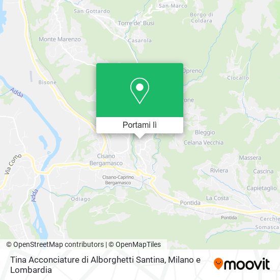 Mappa Tina Acconciature di Alborghetti Santina