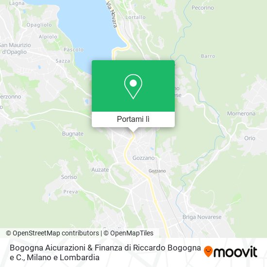 Mappa Bogogna Aicurazioni & Finanza di Riccardo Bogogna e C.