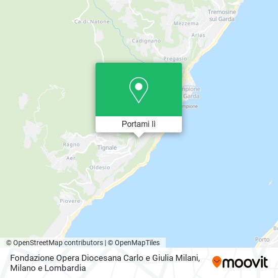 Mappa Fondazione Opera Diocesana Carlo e Giulia Milani