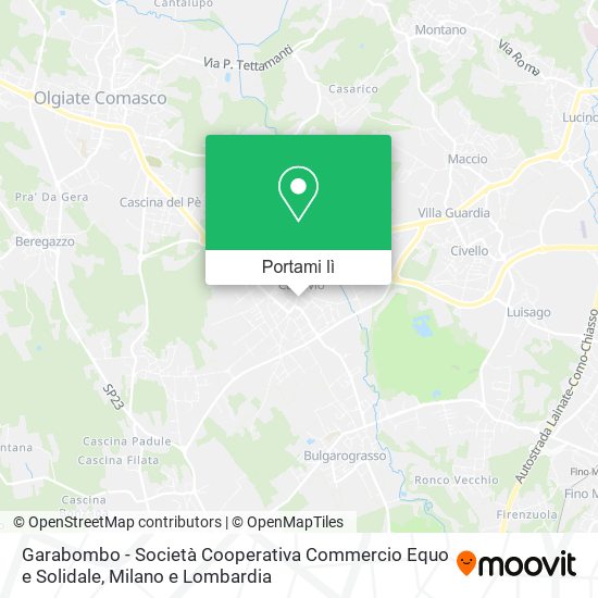 Mappa Garabombo - Società Cooperativa Commercio Equo e Solidale