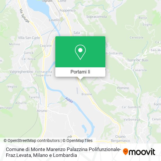 Mappa Comune di Monte Marenzo Palazzina Polifunzionale-Fraz.Levata