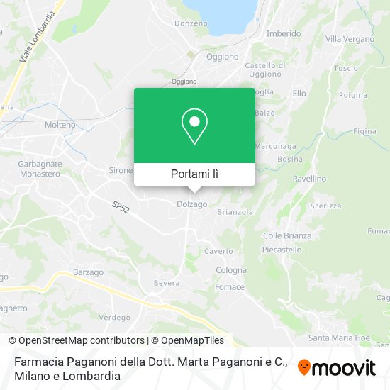 Mappa Farmacia Paganoni della Dott. Marta Paganoni e C.
