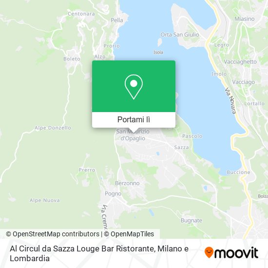 Mappa Al Circul da Sazza Louge Bar Ristorante