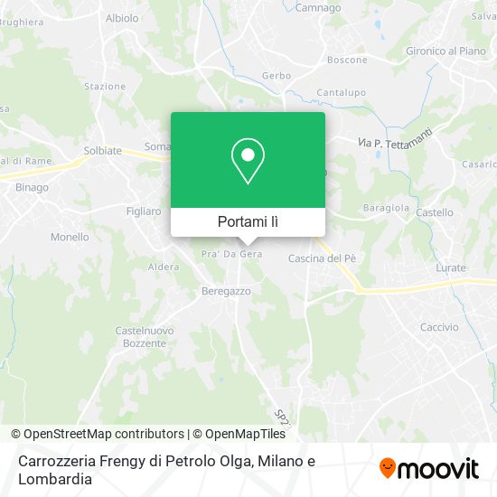 Mappa Carrozzeria Frengy di Petrolo Olga