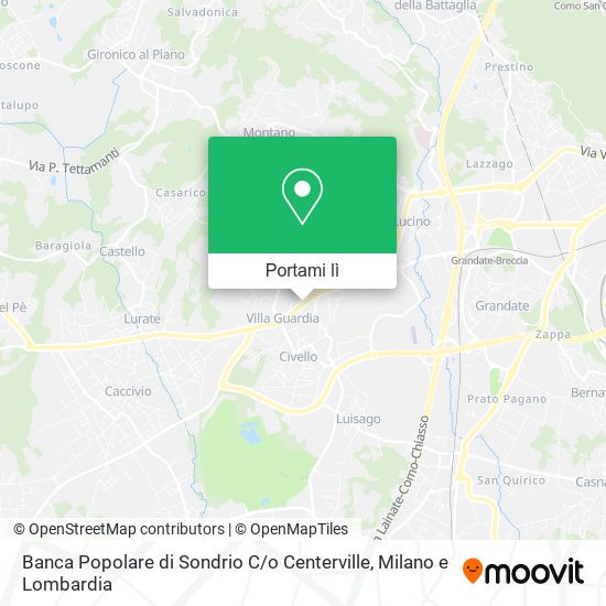 Mappa Banca Popolare di Sondrio C / o Centerville