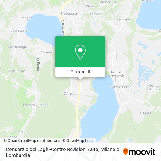 Mappa Consorzio dei Laghi-Centro Revisioni Auto