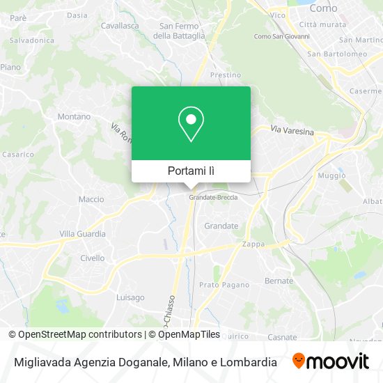 Mappa Migliavada Agenzia Doganale