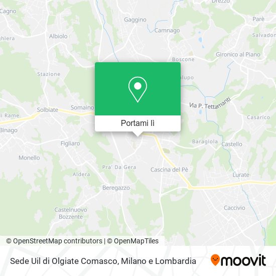 Mappa Sede Uil di Olgiate Comasco