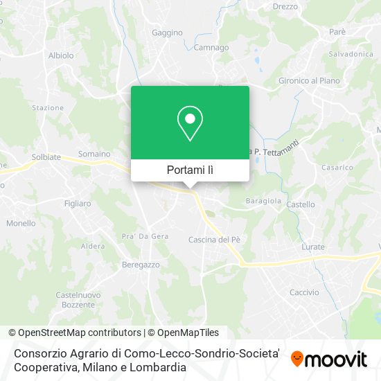 Mappa Consorzio Agrario di Como-Lecco-Sondrio-Societa' Cooperativa