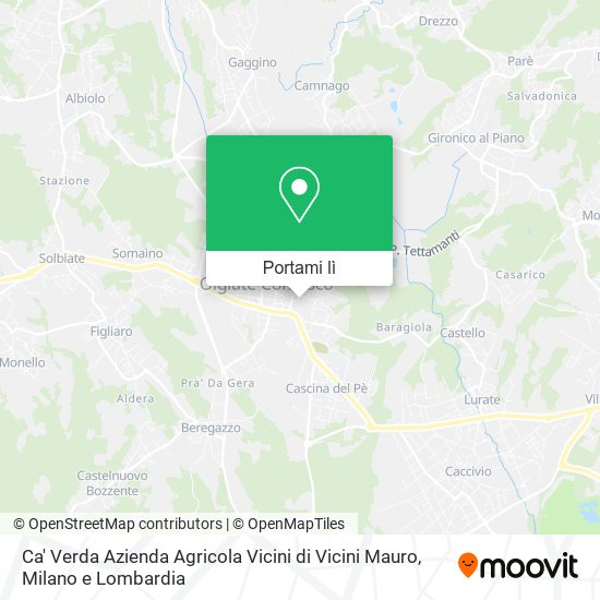 Mappa Ca' Verda Azienda Agricola Vicini di Vicini Mauro