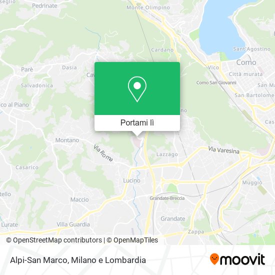 Mappa Alpi-San Marco