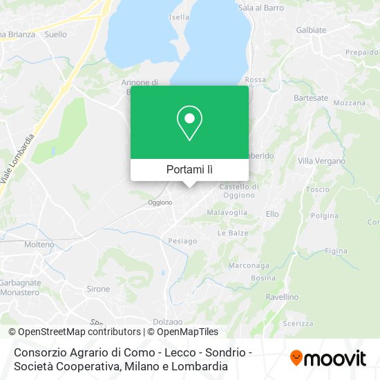 Mappa Consorzio Agrario di Como - Lecco - Sondrio - Società Cooperativa