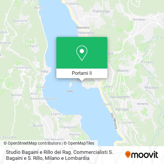 Mappa Studio Bagaini e Rillo dei Rag. Commercialisti S. Bagaini e S. Rillo