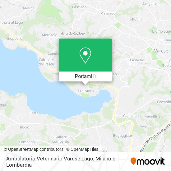 Mappa Ambulatorio Veterinario Varese Lago