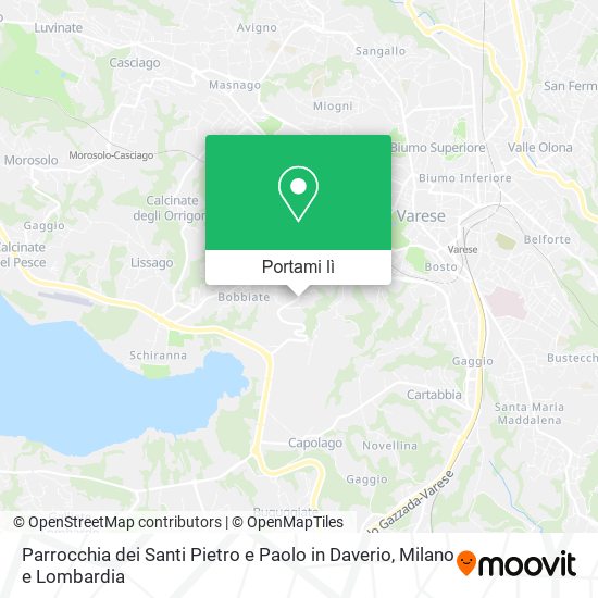 Mappa Parrocchia dei Santi Pietro e Paolo in Daverio