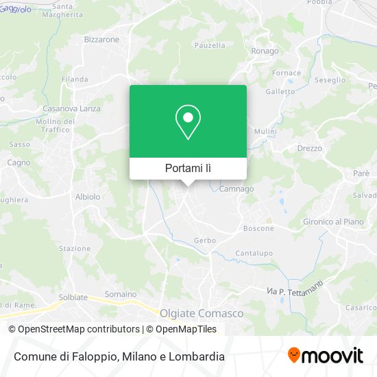 Mappa Comune di Faloppio