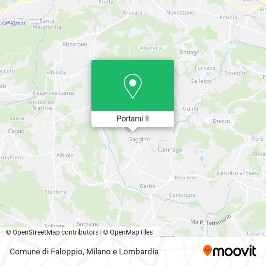 Mappa Comune di Faloppio