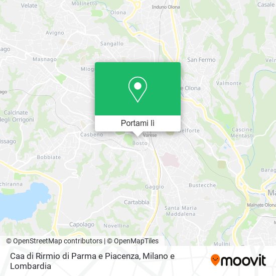 Mappa Caa di Rirmio di Parma e Piacenza