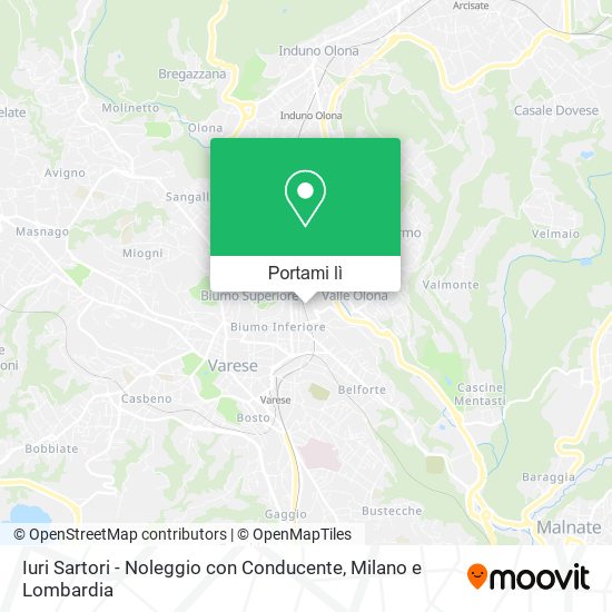 Mappa Iuri Sartori - Noleggio con Conducente