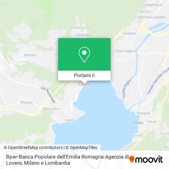 Mappa Bper-Banca Popolare dell'Emilia Romagna-Agenzia di Lovere