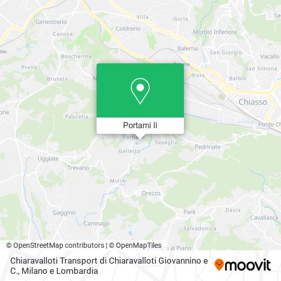 Mappa Chiaravalloti Transport di Chiaravalloti Giovannino e C.