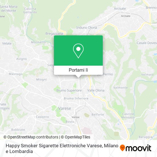 Mappa Happy Smoker Sigarette Elettroniche Varese